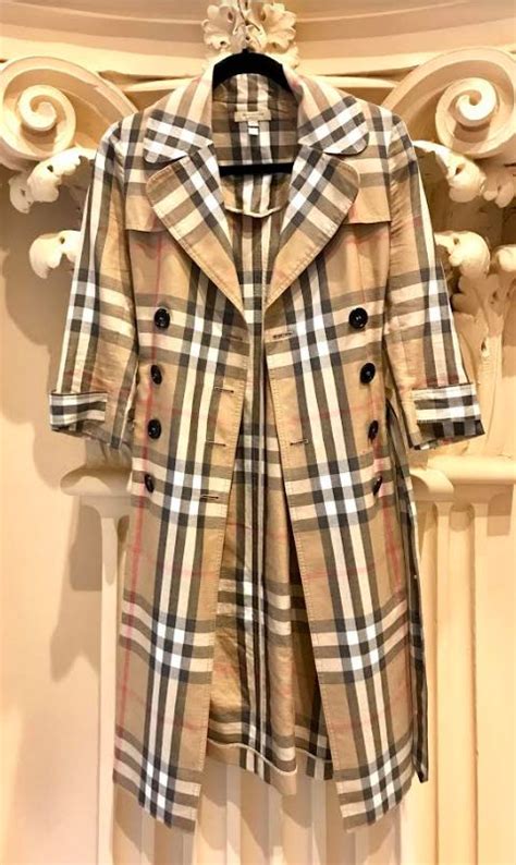 burberry signature plaid trench coat|Burberry trench coat outlet.